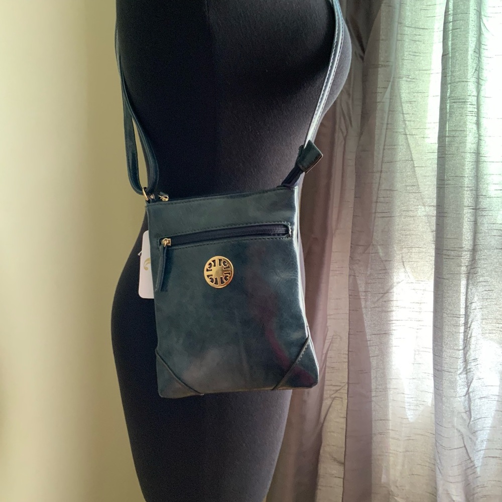 Charming Charlie blue crossbody purse bag NWT